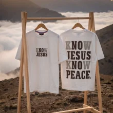 تیشرت اورسایز دونخ پنبه طرح Know Jesus