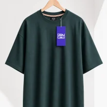 تیشرت ساده (Basic) رنگ سبز یشمی تیره
